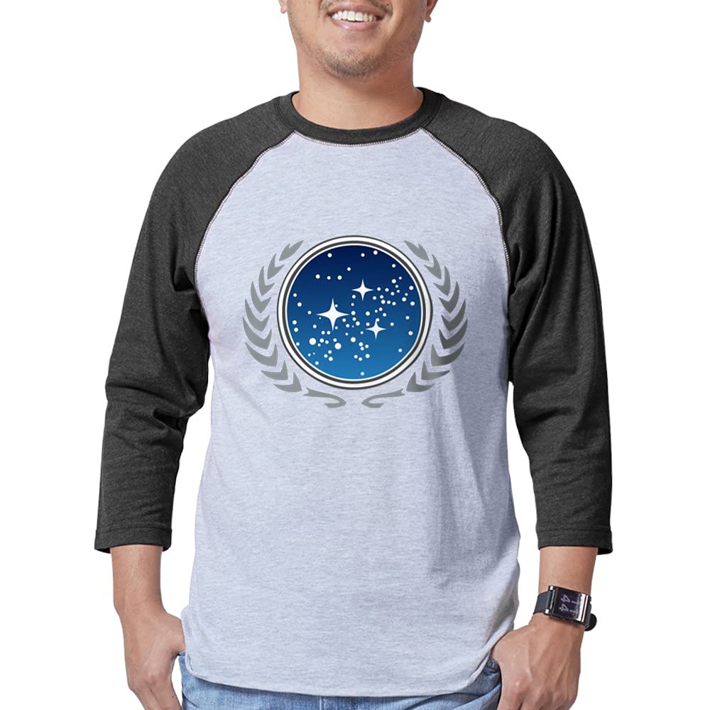 United Federation of Planets Graphic Men's Baseball Jersey - Star Trek Fan Apparel for Cosplay, Gifts & Sci-Fi Events