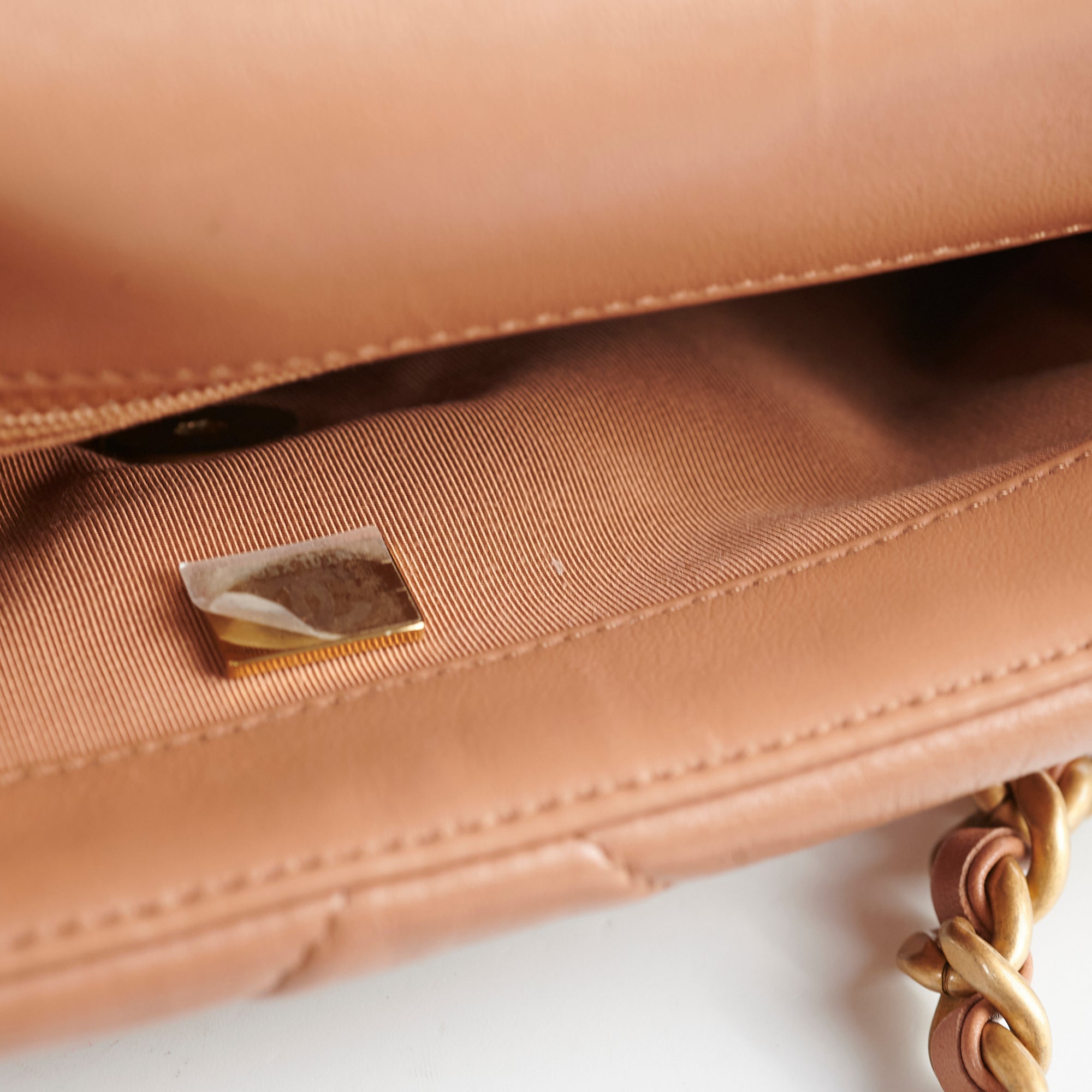 Chanel 19 Small Handbag in Caramel Brown with Microchip - Luxury Designer Crossbody Bag for Women, Perfect for Date Night & Special Occasions
