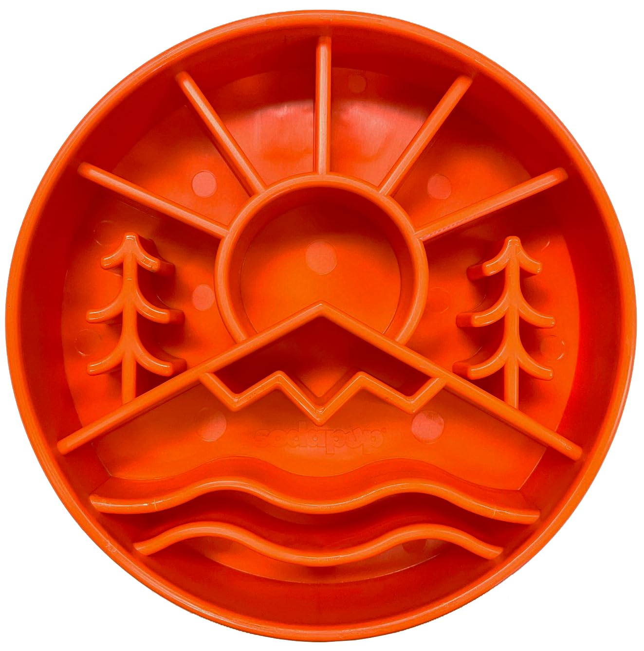 SodaPup Great Outdoors Durable Slow Feeder Dog Bowl - Non-Toxic Pet Safe Feeding Dish for Mental Stimulation & Healthy Digestion | Made in USA | Perfect for Active Dogs, Puzzle Feeding & Portion Control During Outdoor Adventures