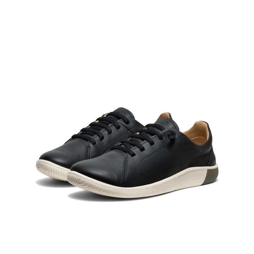 Women's KNX Leather Sneakers - Black/Star White | Comfortable & Stylish Casual Shoes for Walking, Running & Everyday Wear