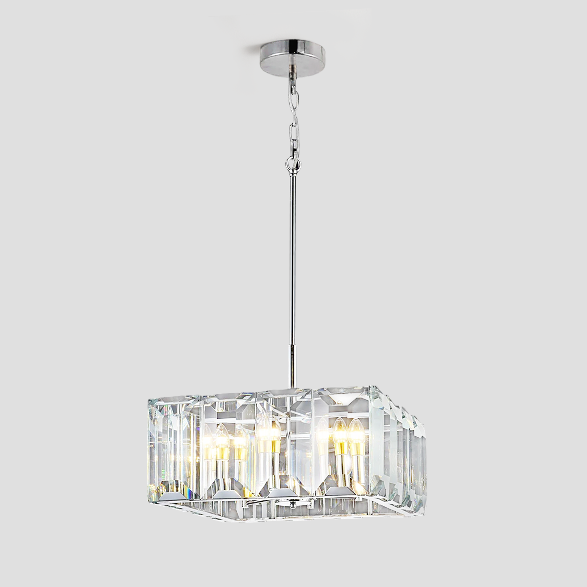 Apricity Crystal Square Chandelier 24