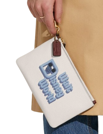 Coach Disney X Coach Small Wristlet Crossbody Bag with Walt Disney World Motif - Perfect for Theme Park Visits, Shopping & Everyday Use