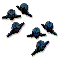 6 Pack Micro Airline Valve Barb x Barb - High-Quality Air Tubing Connectors for Aquariums, Hydroponics, and Air Tools