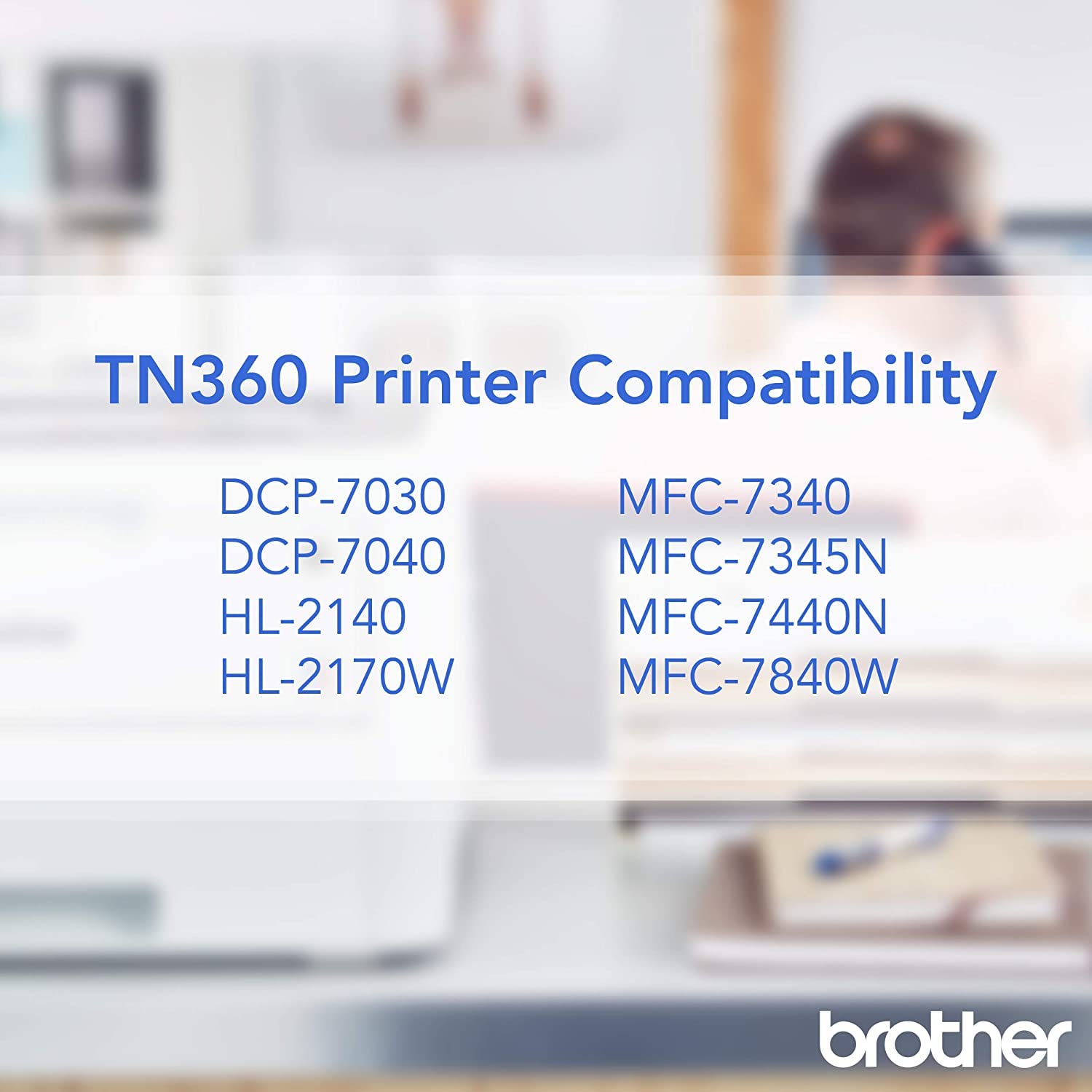 Brother Genuine TN360 (TN-360) High Yield Black Toner Cartridge - 2,600 Page Yield | Compatible with Brother Printers | Perfect for Home & Office Printing Needs