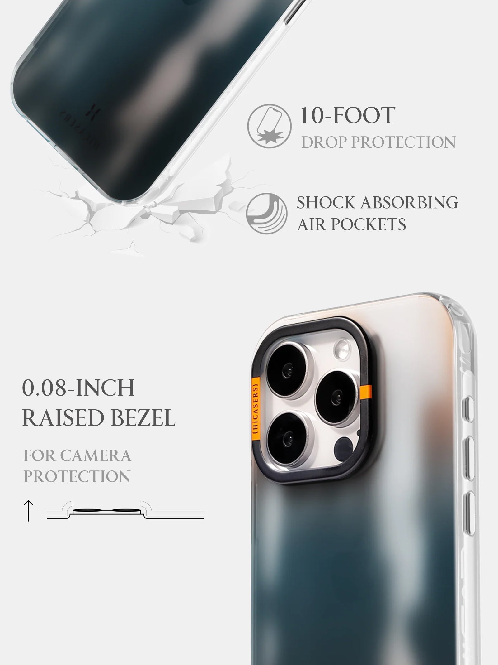 Monochrome Radiance Iridescent Phone Case - Light Grey | Trendy Protective Cover for iPhone & Samsung | Perfect for Everyday Use & Special Occasions
