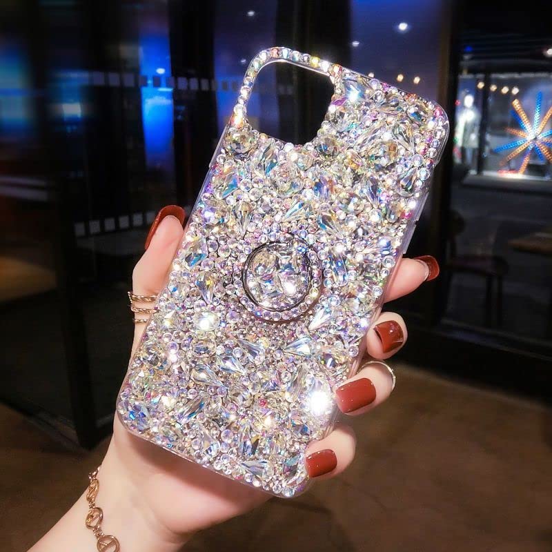 Luxury Crystal Rhinestone Bling Case for Samsung Galaxy Note 10 Plus - Diamond Glitter Protective Cover with Ring Holder & Kickstand | Shiny Gemstone Phone Case for Women, Girls & Teens | Perfect for Parties, Prom, Weddings & Everyday Glam