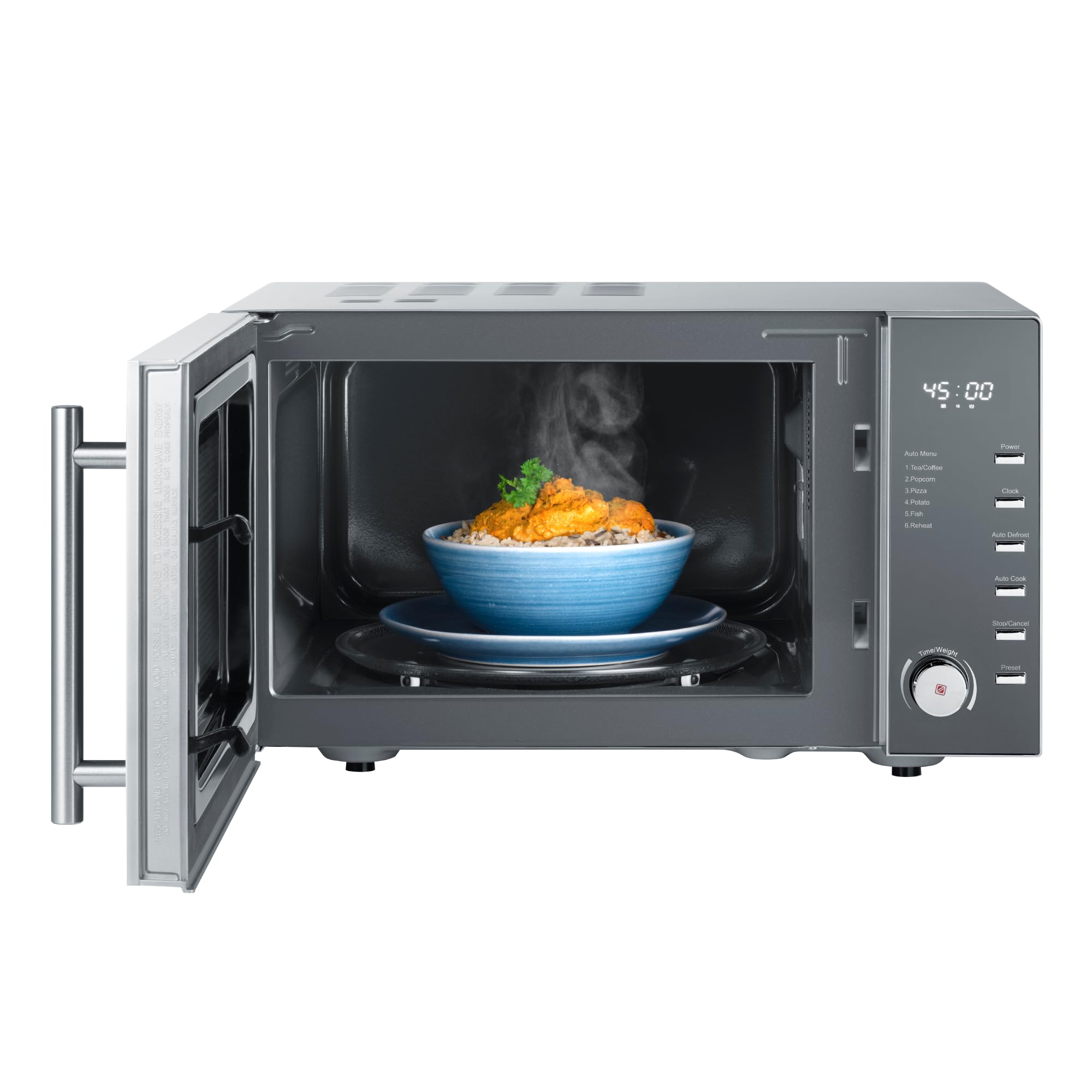 VYTRONIX VY-C900M 900W Digital Microwave Oven - 25L Capacity, 5 Power Levels, Clock & Timer, Mirrored Front - Perfect for Small Kitchens, Dorms & Office Break Rooms