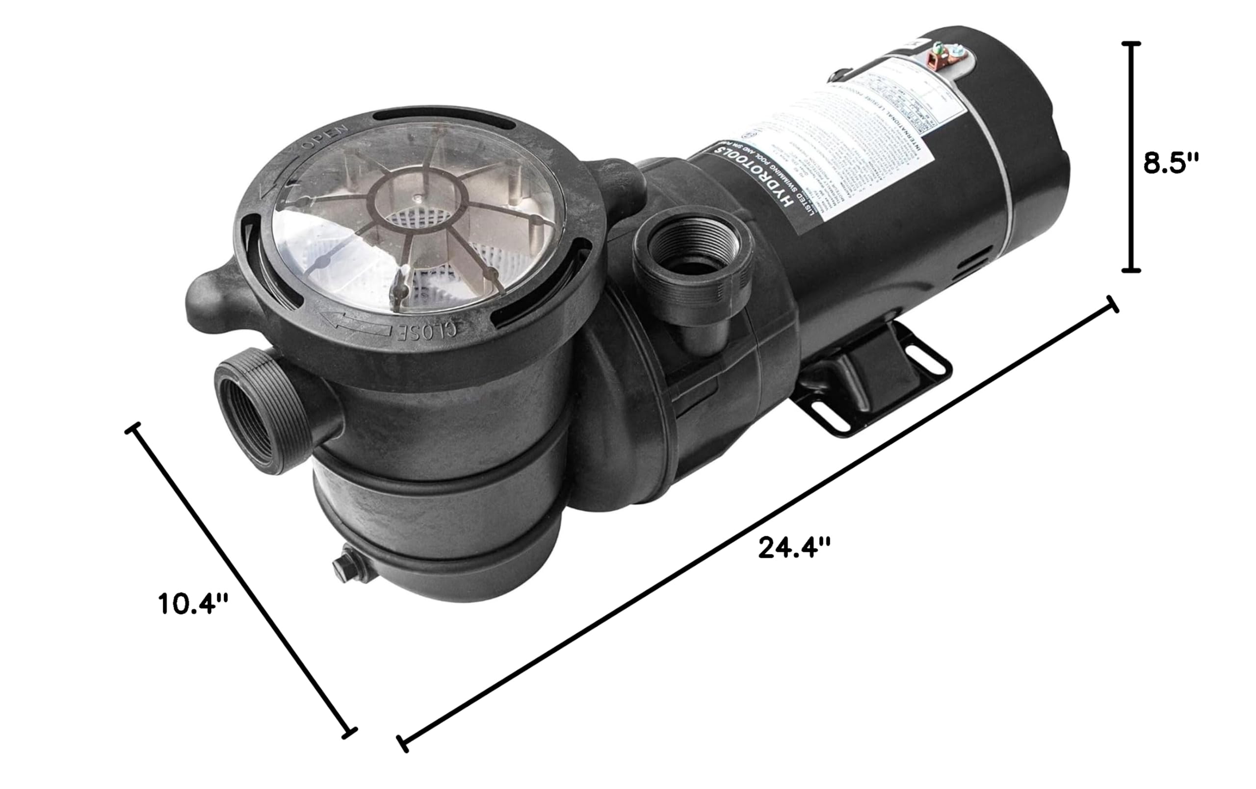 SWIMLINE HYDROTOOLS 1.5 HP Above Ground Pool Pump with Hydro-Flo Technology | 5940 GPH High Flow Vertical Motor Pump | Perfect for Inground & Above Ground Swimming Pools, Spas, and Water Features