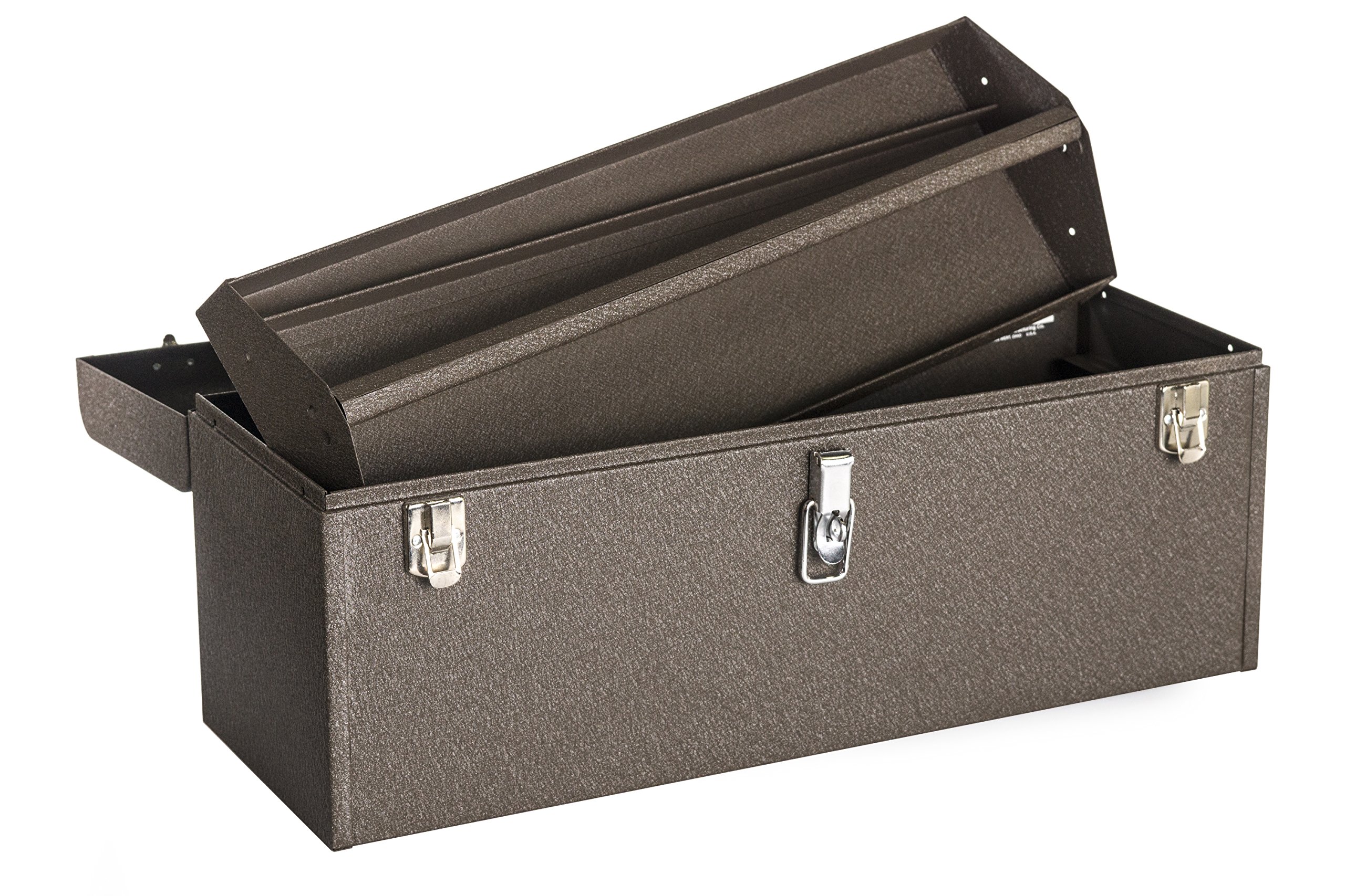 Kennedy Manufacturing K24B 24-Inch All-Purpose Tool Box - Durable Brown Wrinkle Finish - Perfect for Home Garage, Workshop & Professional Use