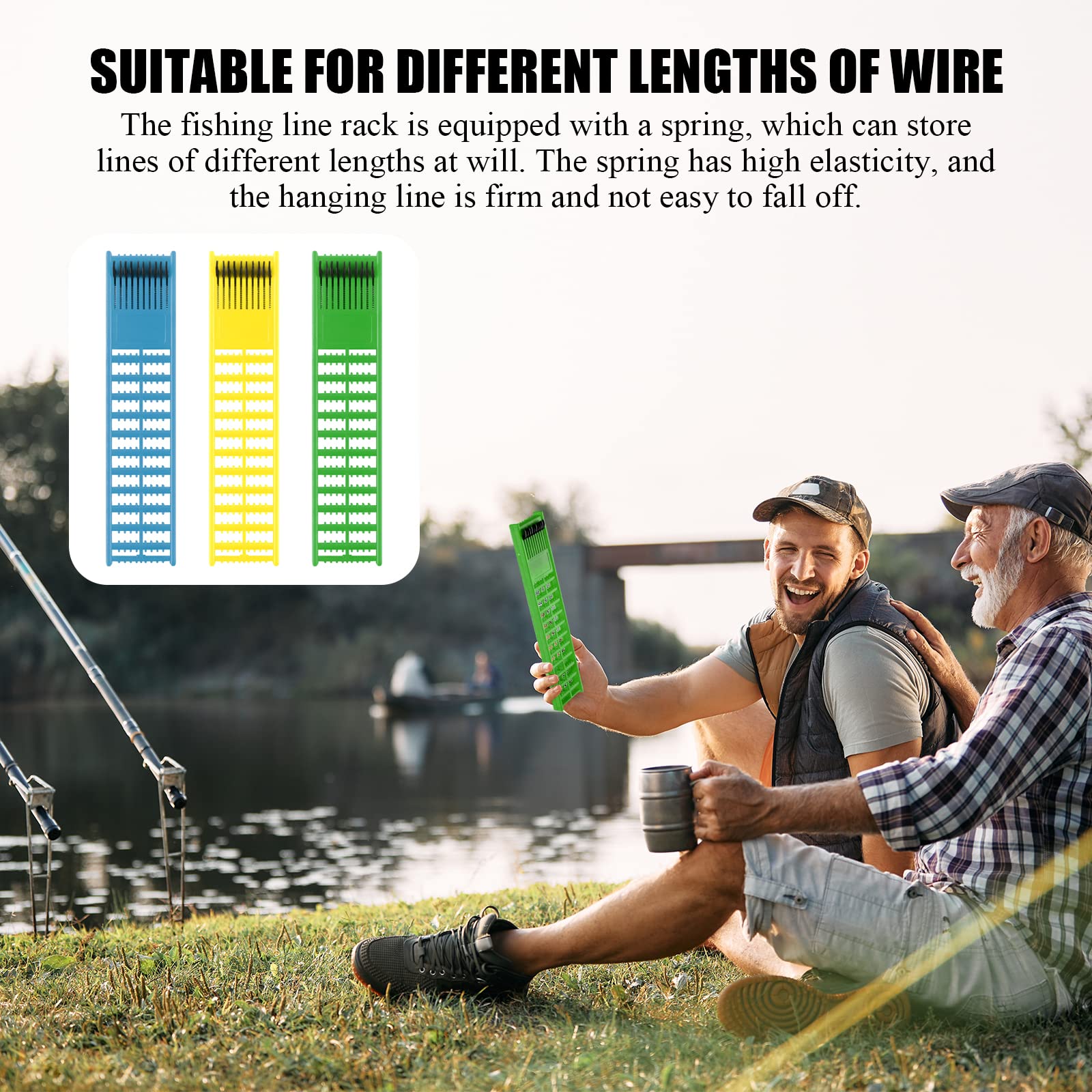 Mouhike Fishing Snelled Hook Holder - 4pcs/6pcs Fishing Leader Line Organizer with Winding Board - Hook Keeper & Rig Storage Tray for Anglers - Perfect for Boat, Shore & Ice Fishing Trips