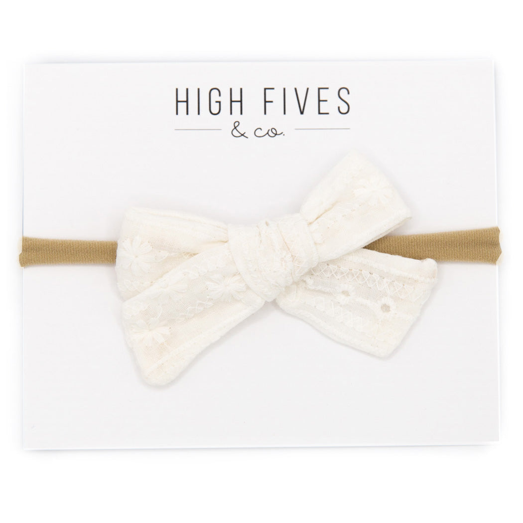 Elegant Eyelet Bow Nylon Headband for Women - Fashion Hair Accessories for Daily Wear, Parties and Special Occasions