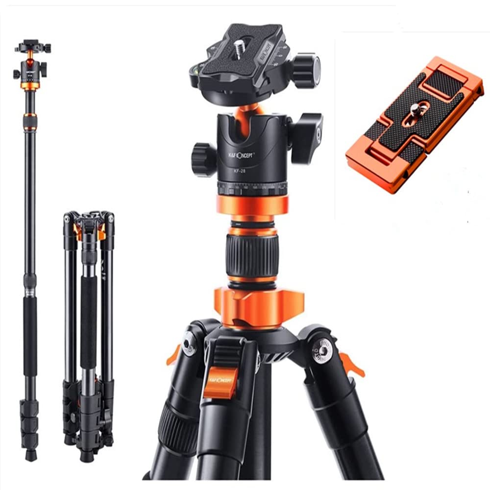 Professional 62 Inch Camera Tripod with Quick Release Plate - Heavy Duty Aluminum Alloy Tripod Stand for DSLR Cameras, Video Shooting, Photography, Vlogging & Travel