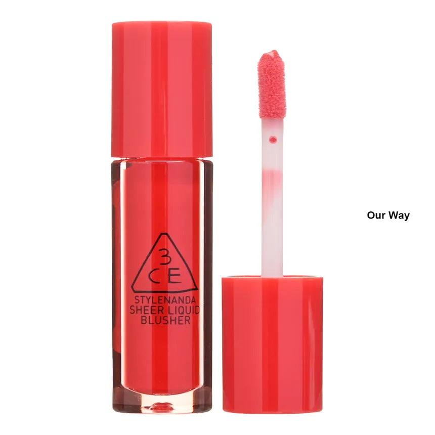 3CE Sheer Liquid Blusher 3g - Natural Flush Cheek Tint for Dewy Makeup Look | Perfect for Everyday Wear & Special Occasions