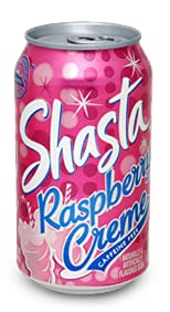 Shasta Raspberry Creme Soda - 12 Pack (12 oz Cans) | Refreshing Creamy Raspberry Flavor | Perfect for Parties, BBQs & Summer Refreshment
