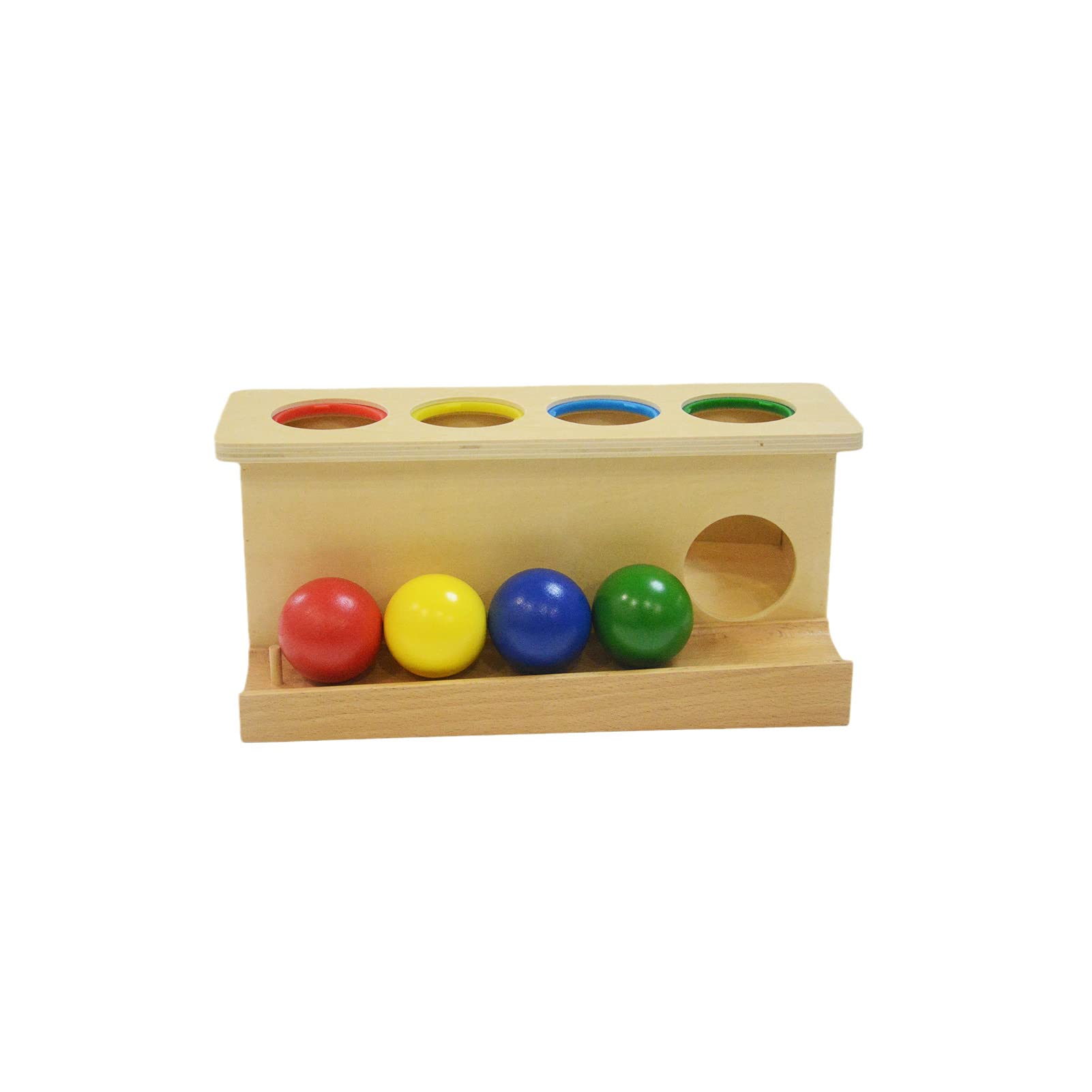 Montessori Wooden Push Ball Toy for Toddlers & Preschoolers - Early Learning Educational Toy for Kids - Perfect for Indoor Play, Baby Development & Preschool Activities