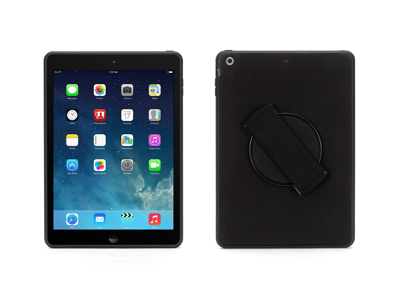 Griffin AirStrap Rotating Case for iPad Air (5th/4th Gen) - Protective Cover with 360° Rotation, Secure Grip & Lightweight Design - Perfect for Work, Travel & Hands-Free Viewing - Black (Model GB39053-2)