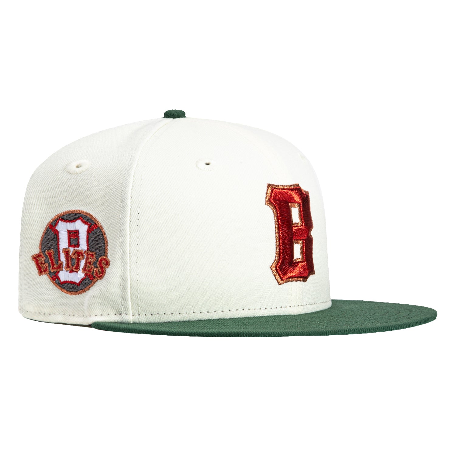 New Era 59Fifty Baltimore Giants Elites Patch Hat - White, Green, Red - Official MLB Baseball Cap for Men & Women - Perfect for Games, Fan Gear & Streetwear Fashion