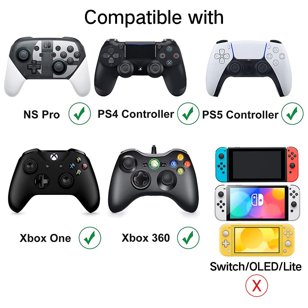 PERFECTSIGHT Cute Thumb Grip Caps for PS5 Controller, PS4, Xbox Series X/S, Xbox One, Switch PRO - 4PCS Soft Rubber 3D Analog Thumbstick Covers with Kawaii Design (Red) - Improve Gaming Comfort & Grip for Long Play Sessions