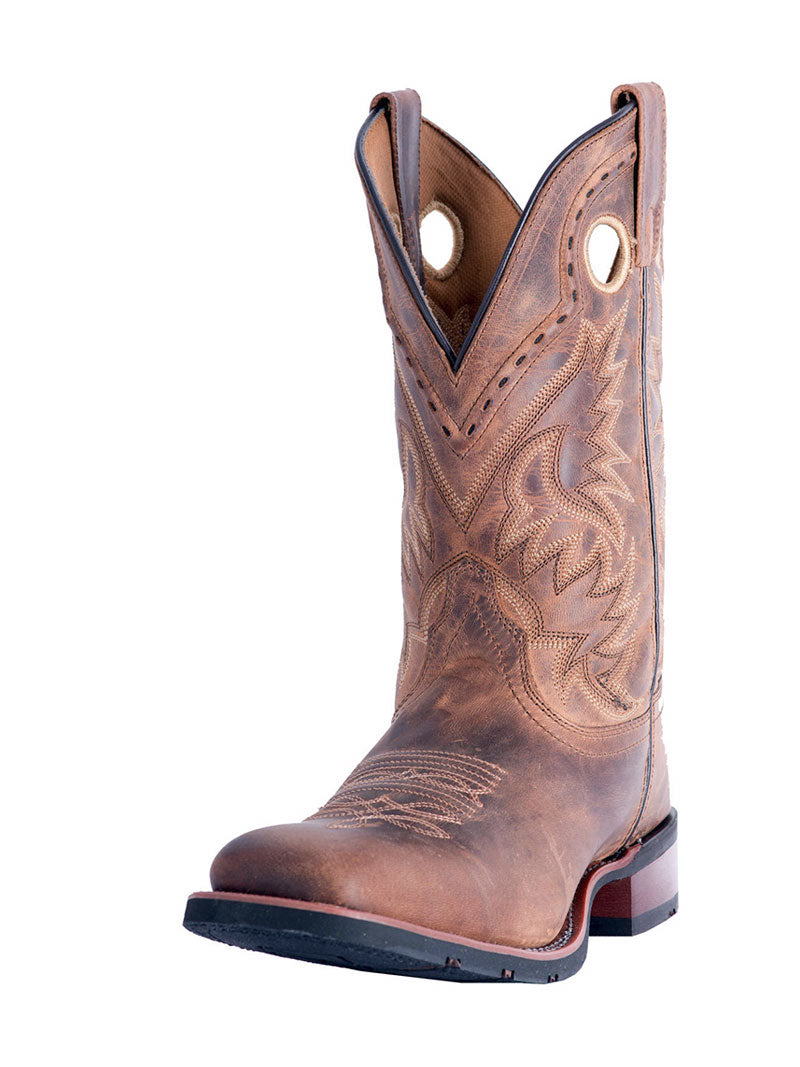 Laredo 7812 Men's KANE Leather Boots - Distressed Tan Brown Work Boots for Outdoor, Hiking & Casual Wear