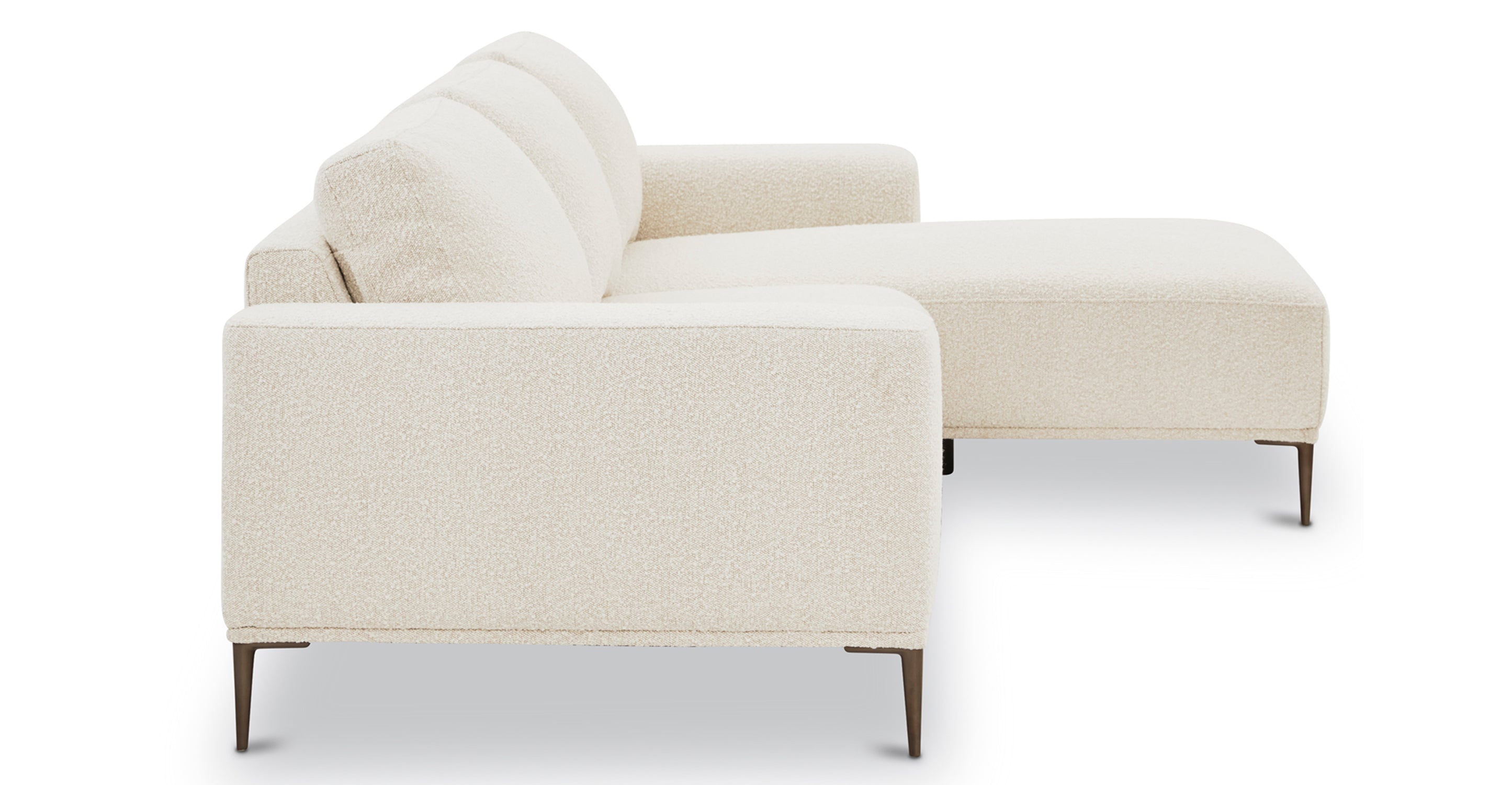 Rue Right Facing Sectional Sofa - Modern L-Shaped Couch with Reversible Chaise for Living Room, Family Room & Small Spaces - Comfortable Fabric Upholstery