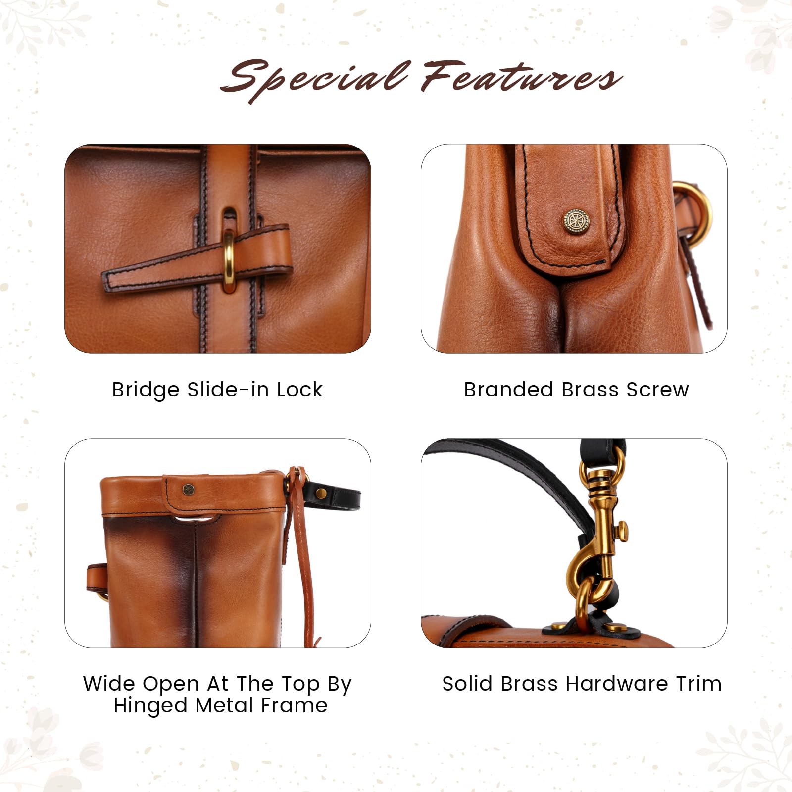 Genuine Leather Backpack Purse for Women - Convertible Shoulder Bag & Fashion Casual Backpack - Ladies Leather Shoulder Bag (Chestnut Ombre) - Perfect for Work, Travel & Everyday Use