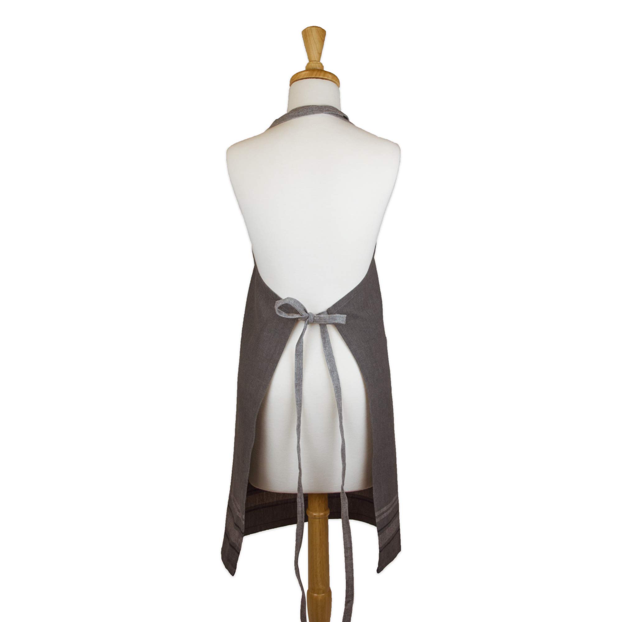 Stylish DII French Stripe Chambray Gray Chef Apron - Premium Kitchen Collection for Cooking, Baking & BBQ - Perfect for Home Chefs & Professional Cooks