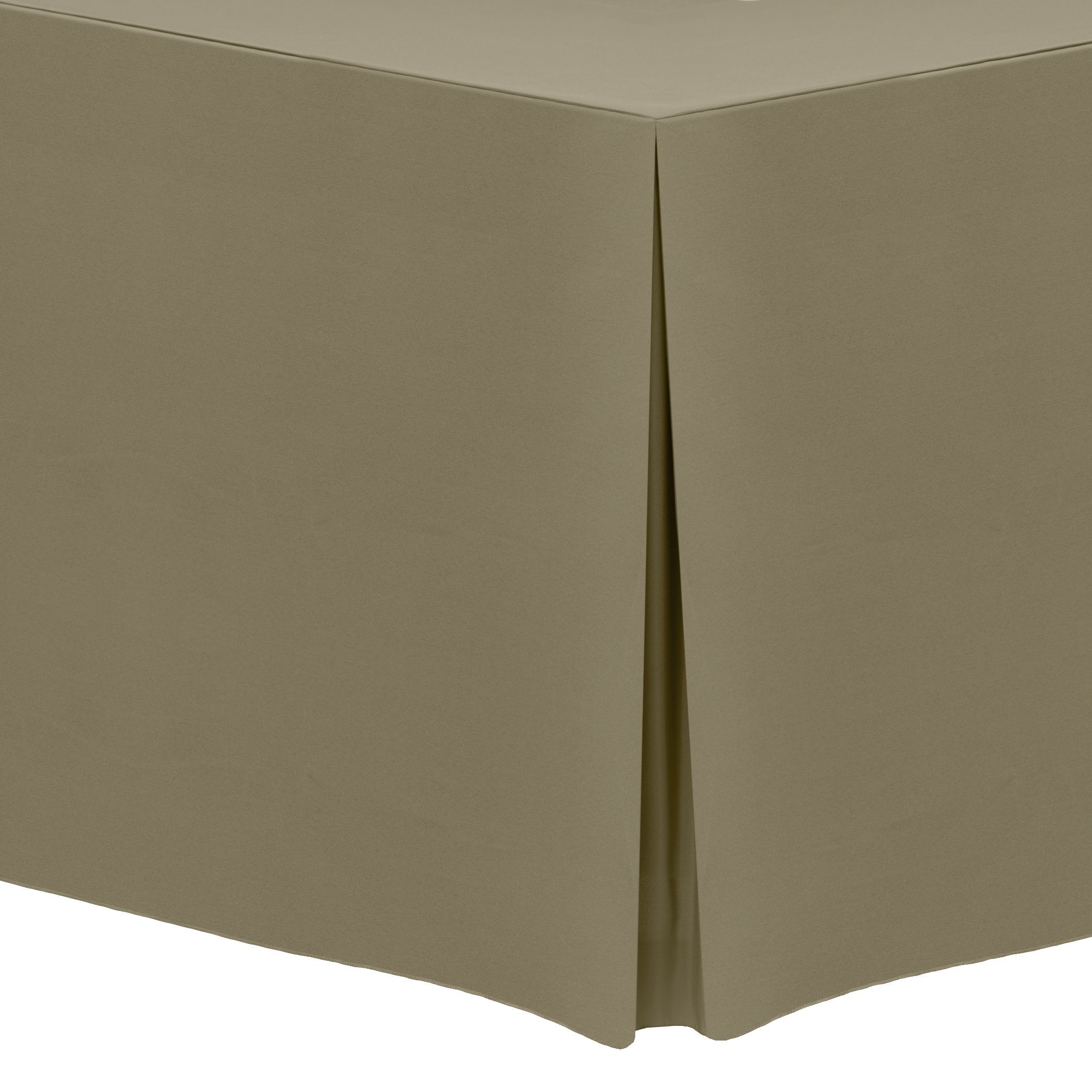 Premium 6 ft. Polyester Tablecloth for 30x72-Inch Rectangular Tables - Wrinkle-Resistant, Machine Washable, Cafe Khaki - Perfect for Dining Rooms, Restaurants, and Events