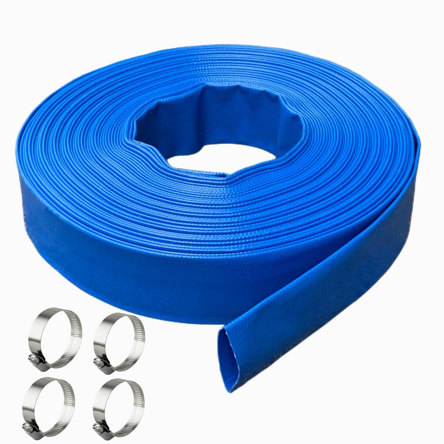 2-in x 25-ft Heavy Duty Pool Backwash Hose - Weather & Burst Resistant for Inground Pools & Filters