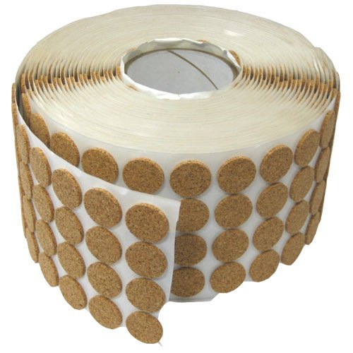Adhesive Kiss Cut Cork Button Rolls - 1/8