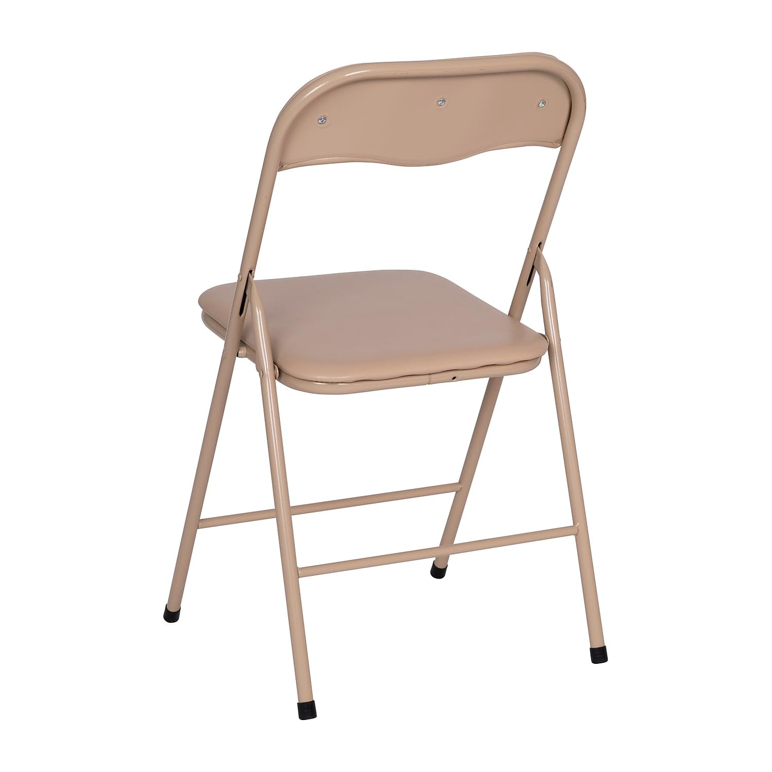 Flash Furniture Madison 5-Piece Folding Card Table and Chairs Set - Portable Indoor Outdoor Game Table with Tan Vinyl Top - Perfect for Poker Nights, BBQs, Picnics & Family Gatherings