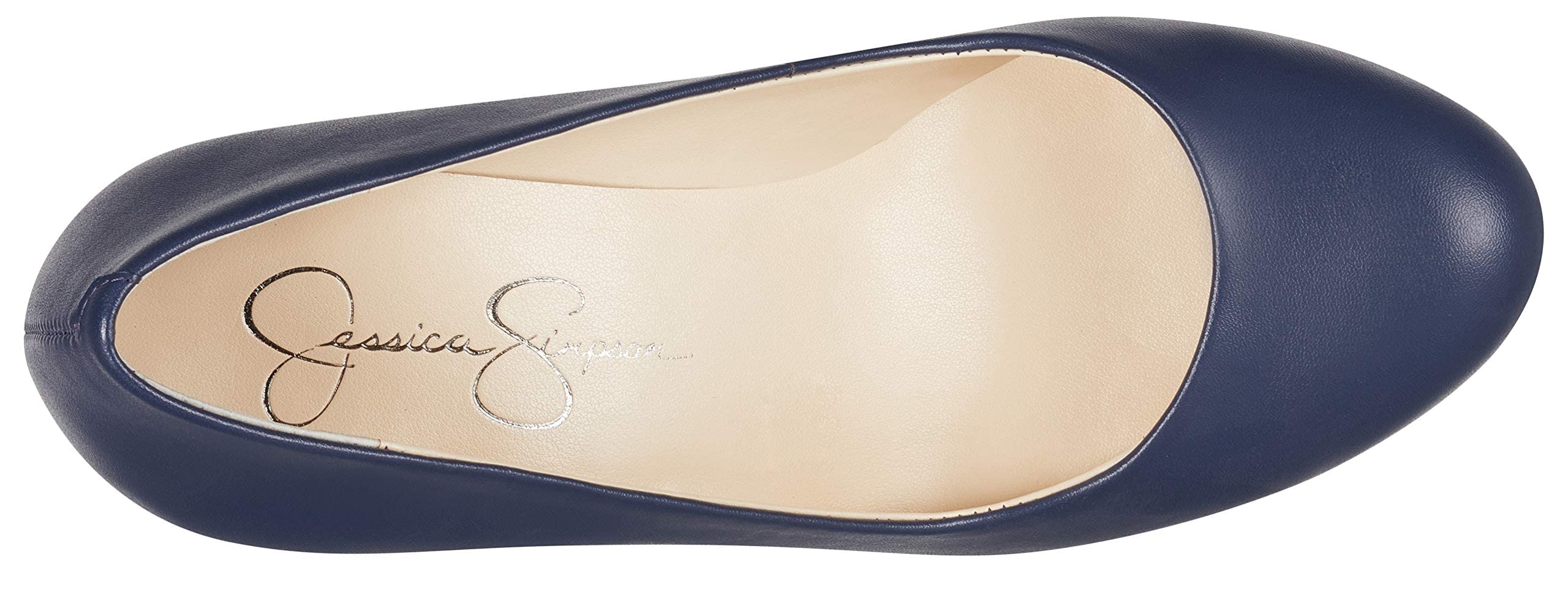 Jessica Simpson Women's Sampson Round Toe Wedge Heel Pumps - Comfortable Dress Shoes for Work, Party & Special Occasions