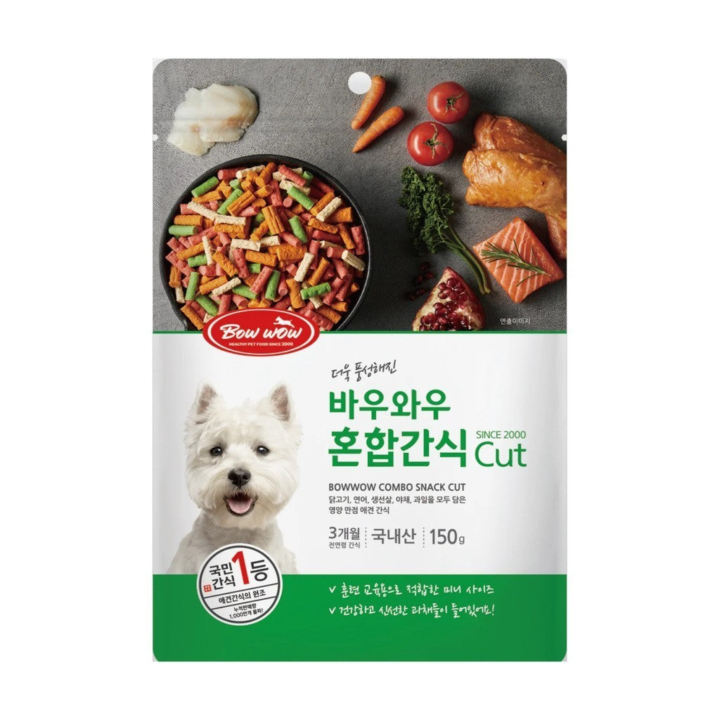 Bow Wow Dog Treats - Healthy Mixed Snacks & Biscuits for Dogs (150g, 220g, 350g) - Milk Calcium & Strawberry Flavored - Perfect for Training Rewards and Daily Treats