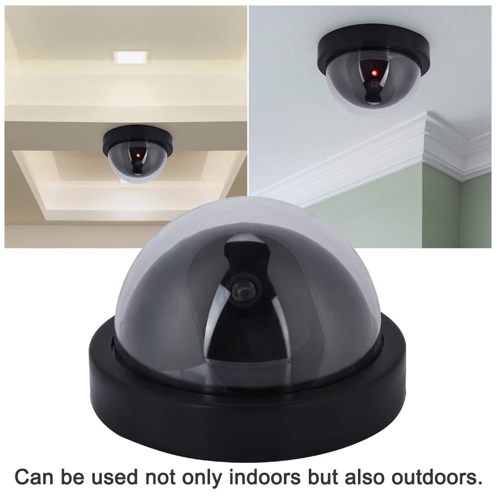 Alvinlite Fake Security Camera with Red LED Light - Indoor/Outdoor Dummy Surveillance CCTV Decoy for Home & Business - Ideal for Deterring Burglars & Enhancing Safety