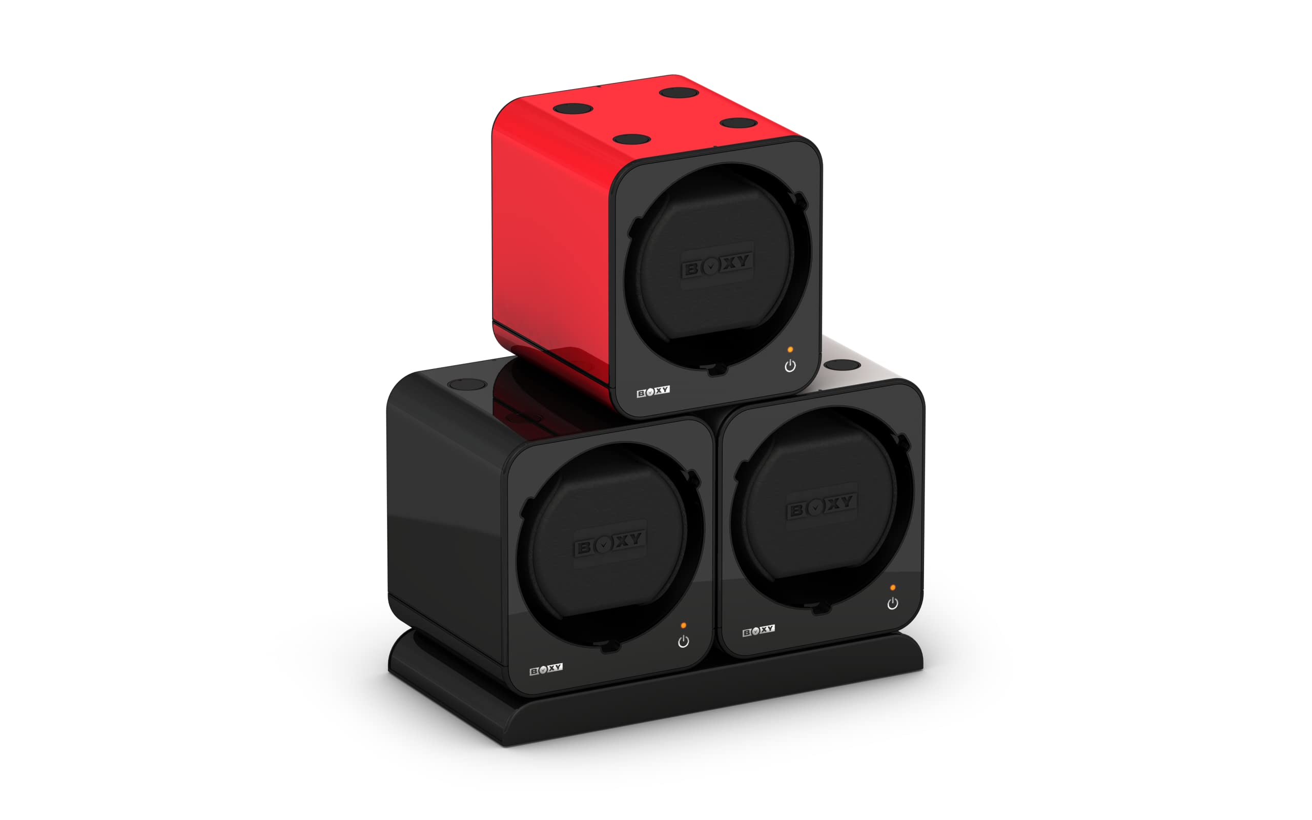 Automatic Watch Winder for Men - Boxy Fancy Brick Design, Iron Gray, No Adapter Needed | Perfect for Luxury Watch Storage & Display in Home/Office