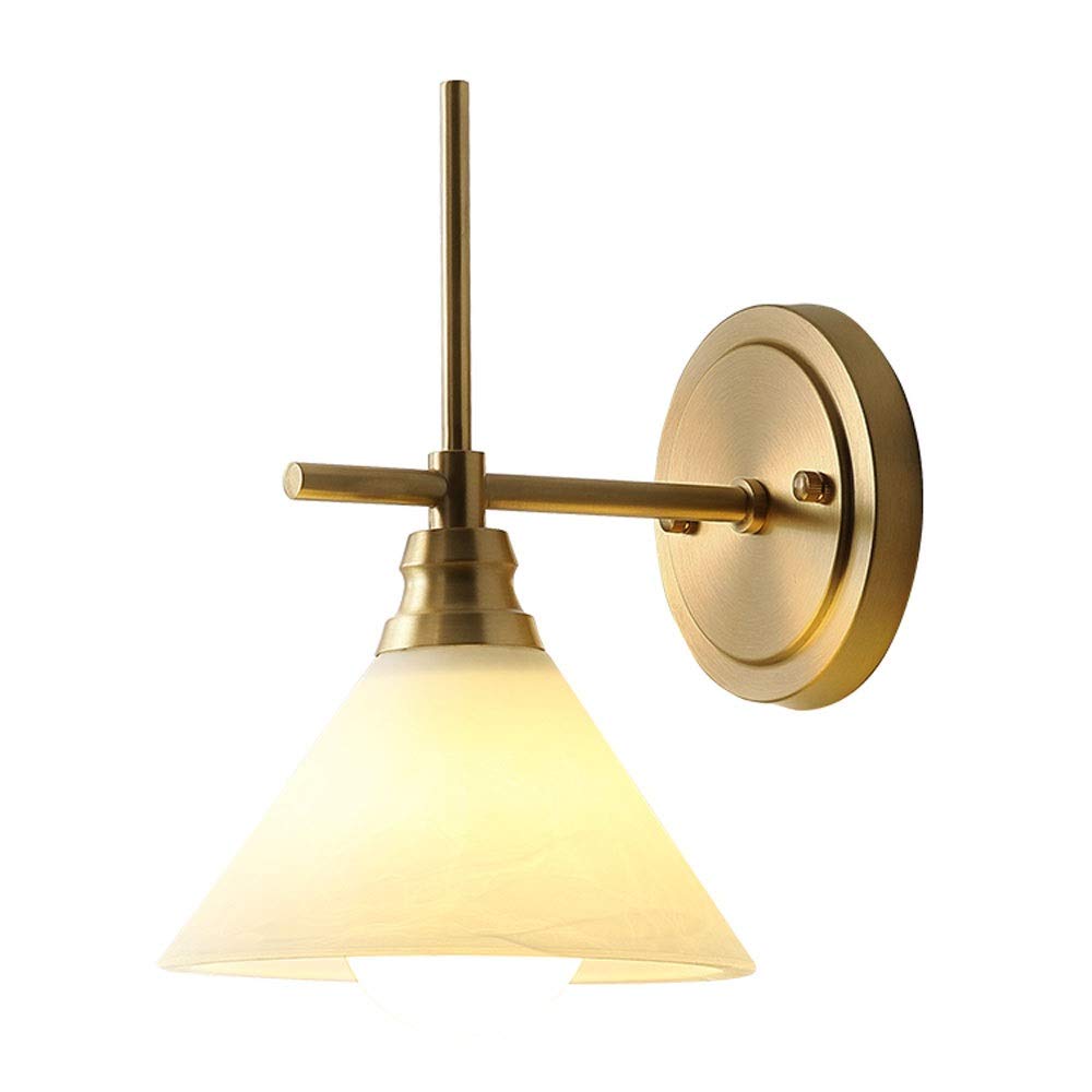 Modern Minimalist Nordic Wall Lamp - 1 Pack (2 Lights) - Metal Copper Indoor Wall Light for Bedroom, Living Room, Aisle & Corridor - Perfect for Bedside Lighting, TV Background & Home Decor - Energy Efficient & Easy Installation