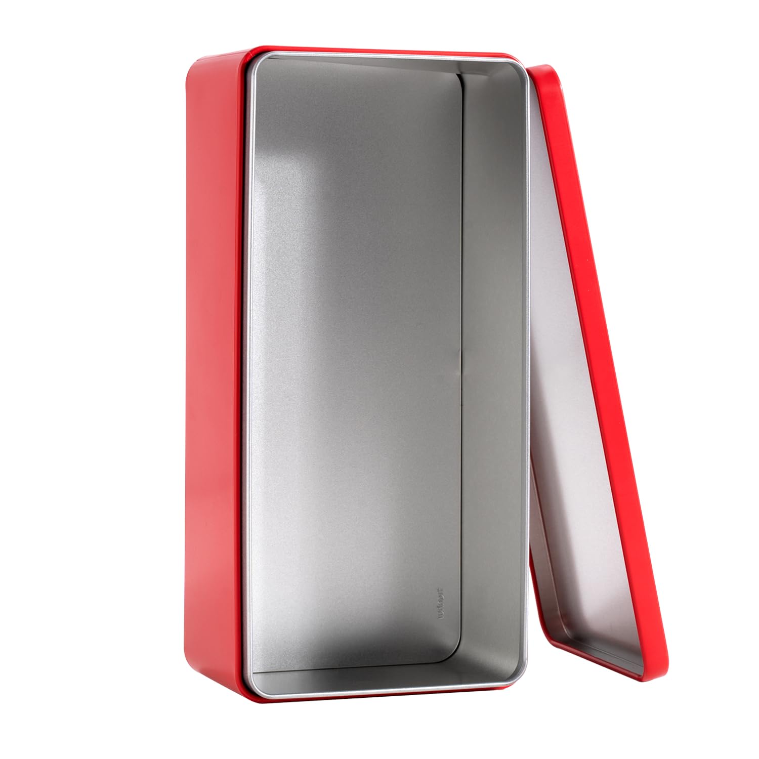 Airtight Food Storage Containers - Metal Tin Box with Secure Lid for Kitchen Pantry Organization (Chinese Red, Small) - Perfect for Storing Dry Goods, Spices, Tea & Coffee