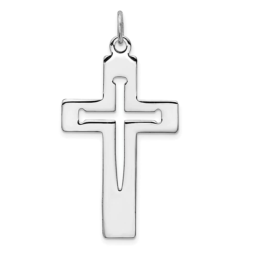 925 Sterling Silver Latin Cross Pendant Necklace for Women - Religious Jewelry Gift for Her - Perfect for Church, Weddings & Everyday Wear