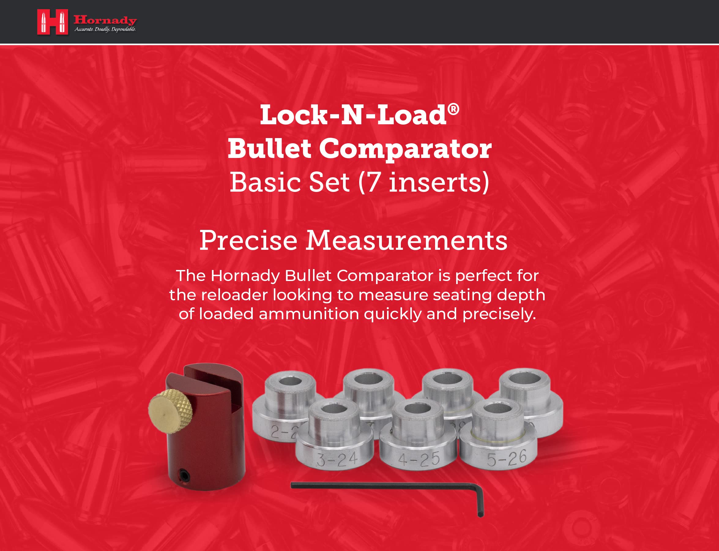 Hornady Lock-N-Load Bullet Comparator Body for Reloading - Precision Ammo Measurement Tool for Handloaders & Shooters - Perfect for Reloading Bench Setup & Ballistic Testing