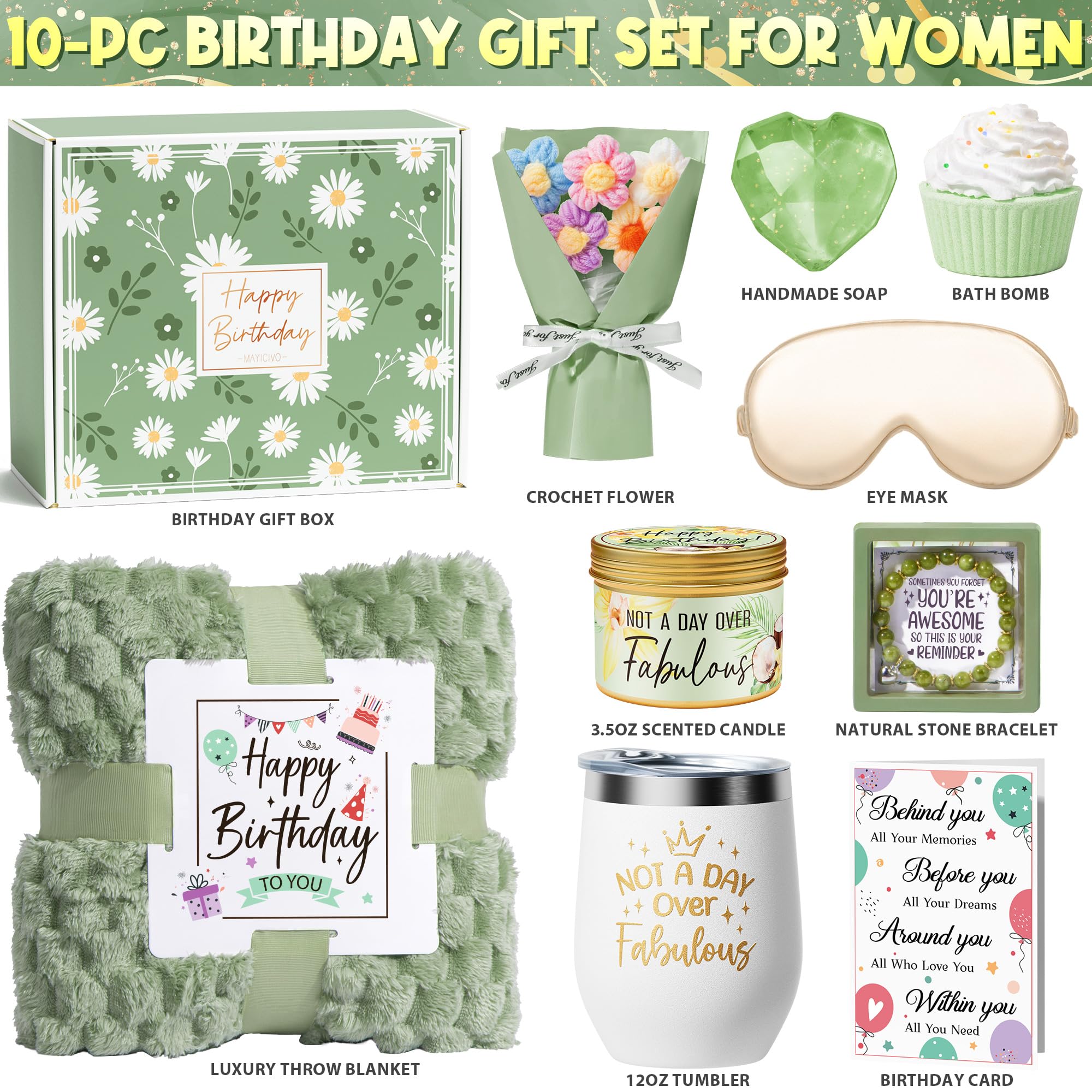 Unique Luxury Self Care Gift Box for Women - Vanilla Coconut Relaxing Spa Set with Blanket, Perfect Birthday Gifts for Mom, Best Friend, Sister, Wife, Girlfriend, or Coworker - Ideal for Home Spa Nights, Relaxation, and Stress Relief