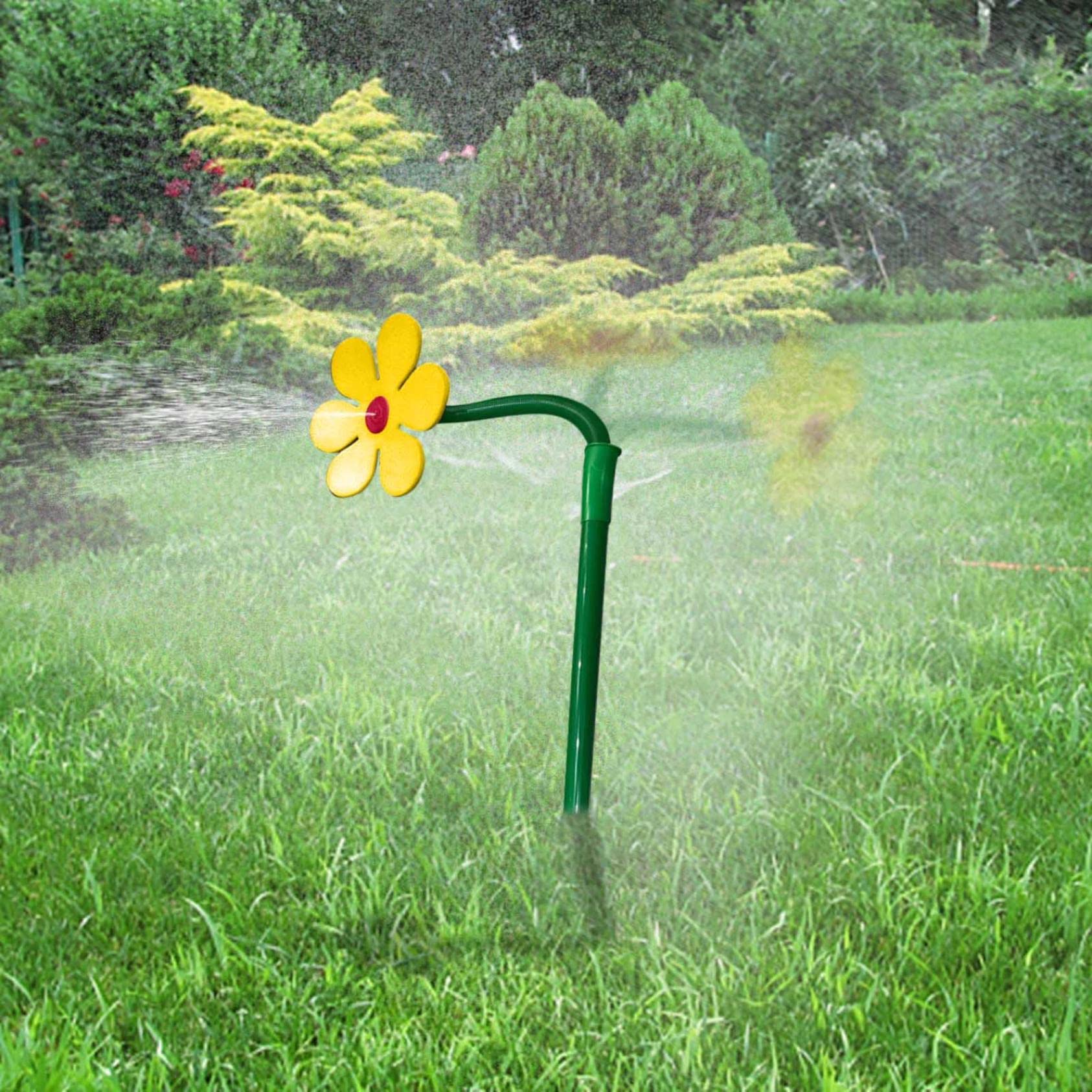 720° Rotating Automatic Garden Sprinkler System - Adjustable Water Spray for Lawn, Courtyard, Car Washing & Plant Watering (White) | Perfect for Outdoor Irrigation, Patio Cooling & Vehicle Cleaning