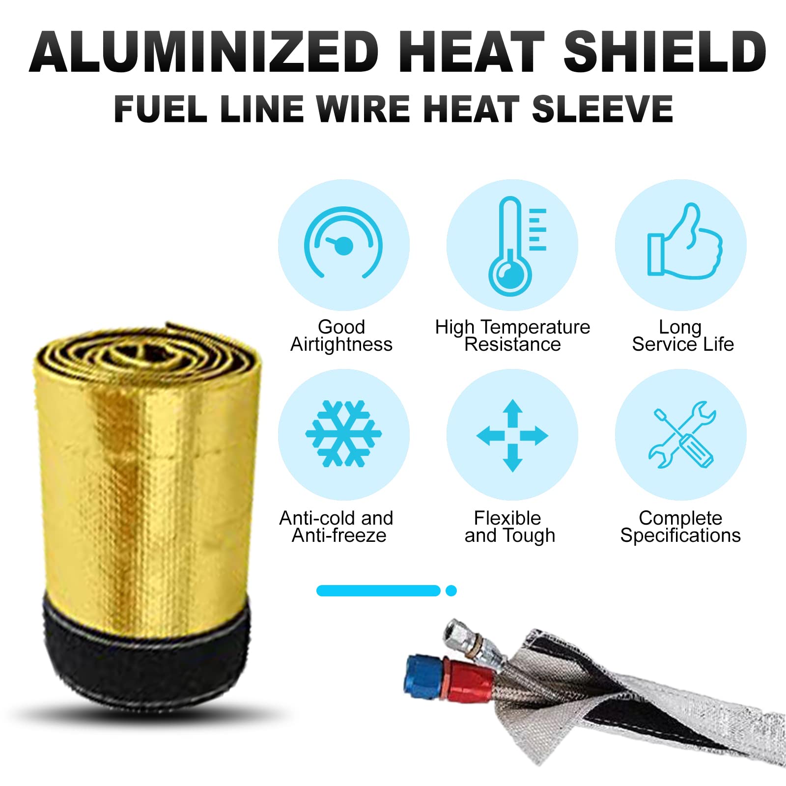 High-Temperature Heat Shield Sleeve - 3/4