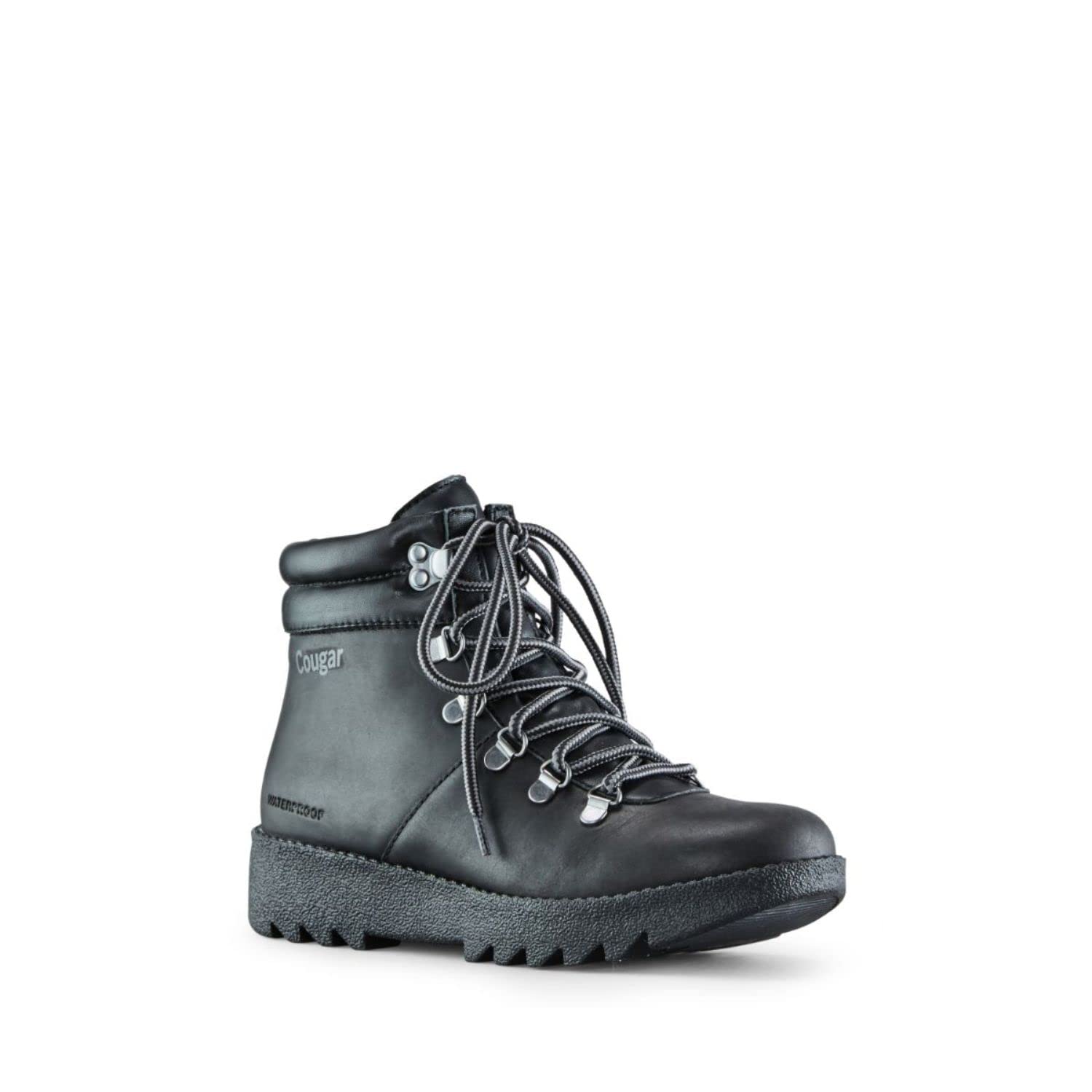 COUGAR Women's Prescott Black Leather Boots - Stylish & Comfortable Ankle Boots for Women, Perfect for Casual Outfits, Work & Outdoor Activities