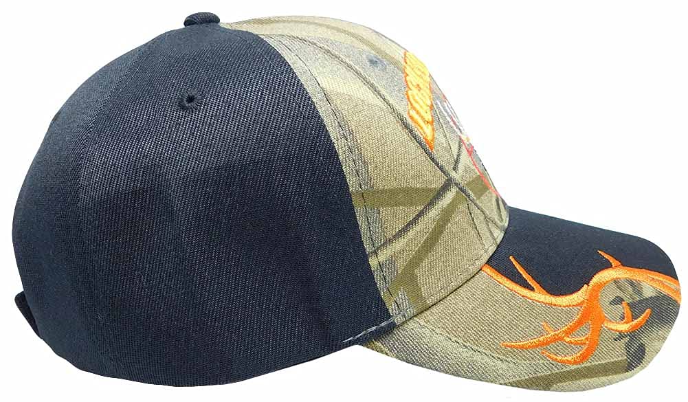 Trade Winds Locked & Loaded Deer Target Camo Baseball Cap - Adjustable 100% Acrylic Embroidered Hat with Black Bill - Perfect for Hunting, Outdoor Adventures & Casual Wear