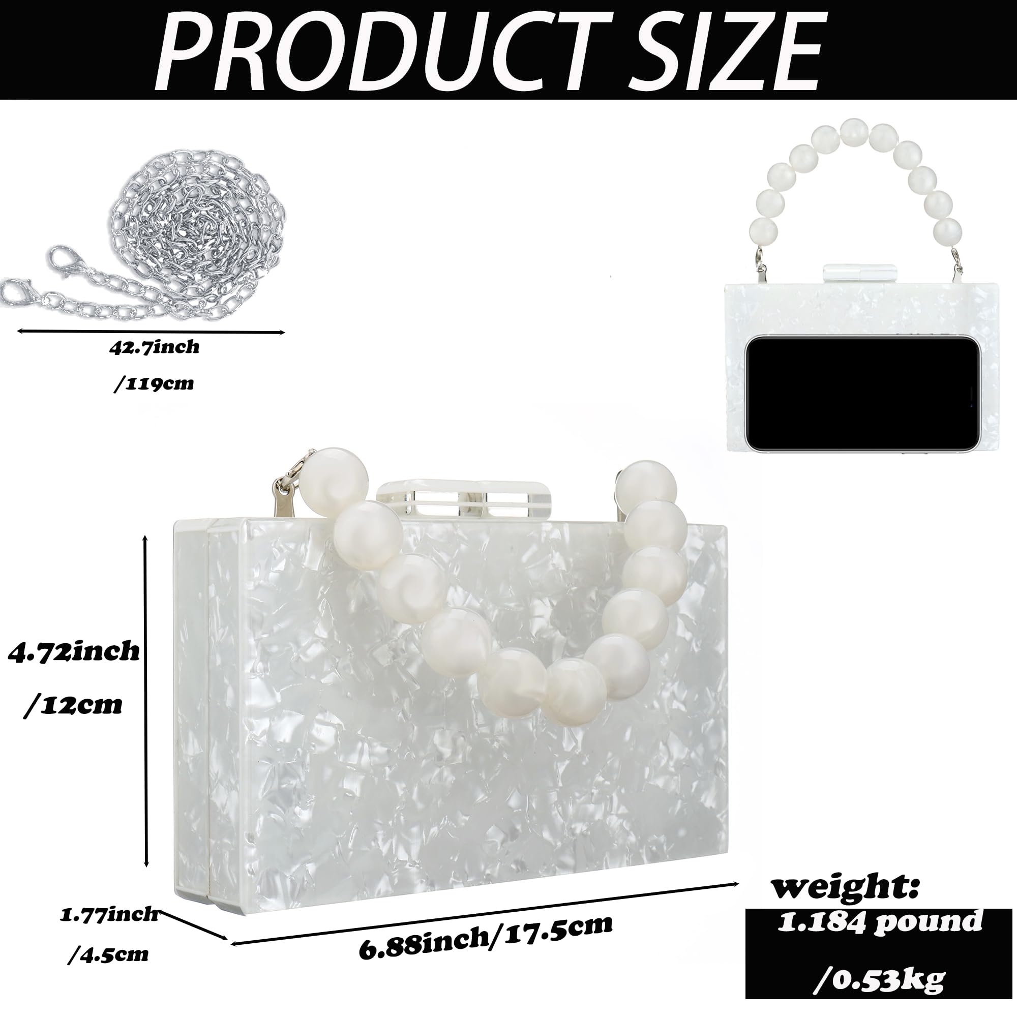 Stylish Women's Acrylic Clutch Purse with Leopard Print & Chain - Elegant Evening Bag for Formal Events, Parties, Weddings & Bridal Occasions | Perfect for Date Nights, Cocktail Parties & Special Celebrations