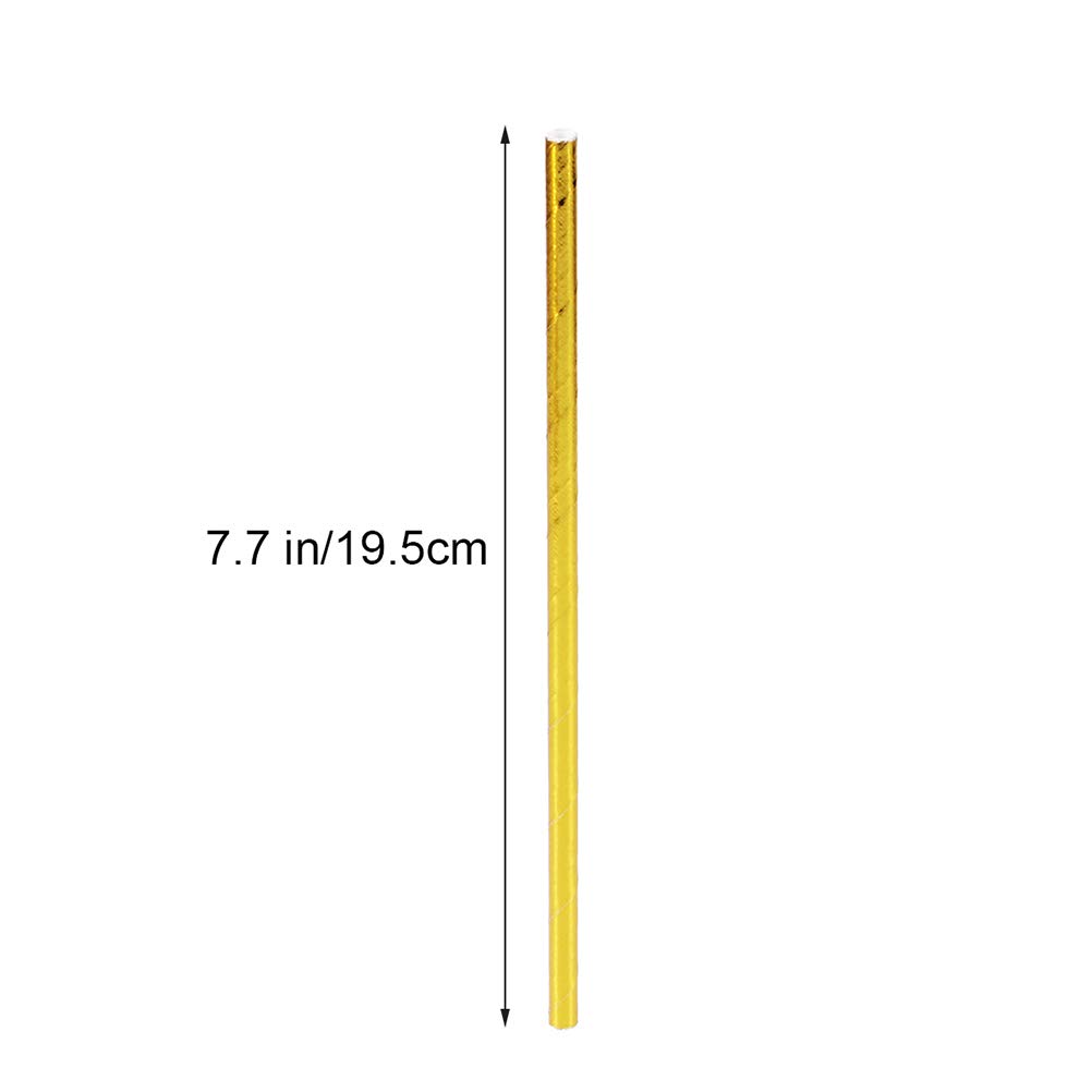 100pcs Colorful Biodegradable Paper Straws - Eco-Friendly Drinking Straws for Parties, Smoothies, Coffee, Juice & Cake Pops - Perfect for Weddings, Birthday Celebrations & Sustainable Events