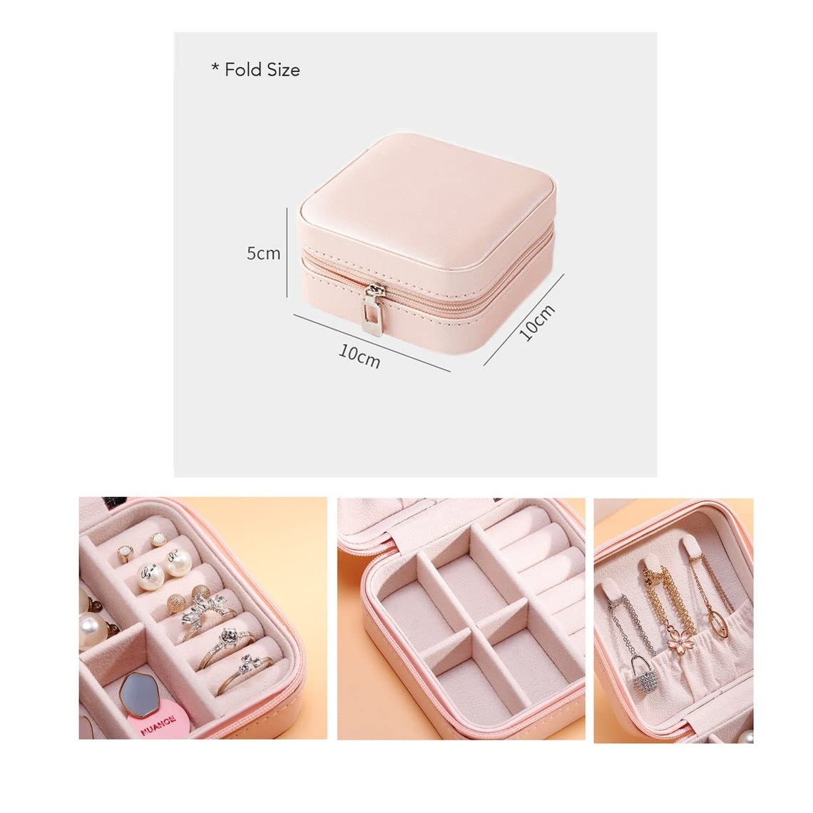 Set of 6 Elegant Bridesmaid Jewelry Boxes - Wedding Party Travel Jewelry Organizer with Earring, Necklace & Ring Holder - Perfect for Bachelorette Party Favors, Bridesmaid Proposal Gifts & Bride Tribe Accessories - Ideal for Travel, Wedding Prep & Special Occasion Gift Giving