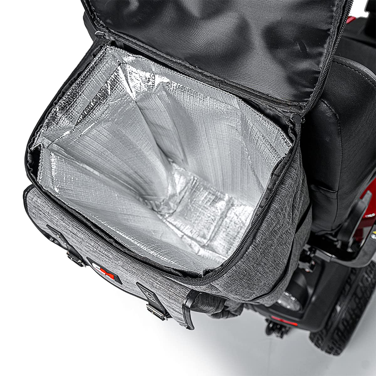3 in 1 Designer Backrest Bag for Mobility Scooters - Storage Organizer with Pockets for Seniors & Disabled (Ideal for Shopping, Travel & Daily Use)