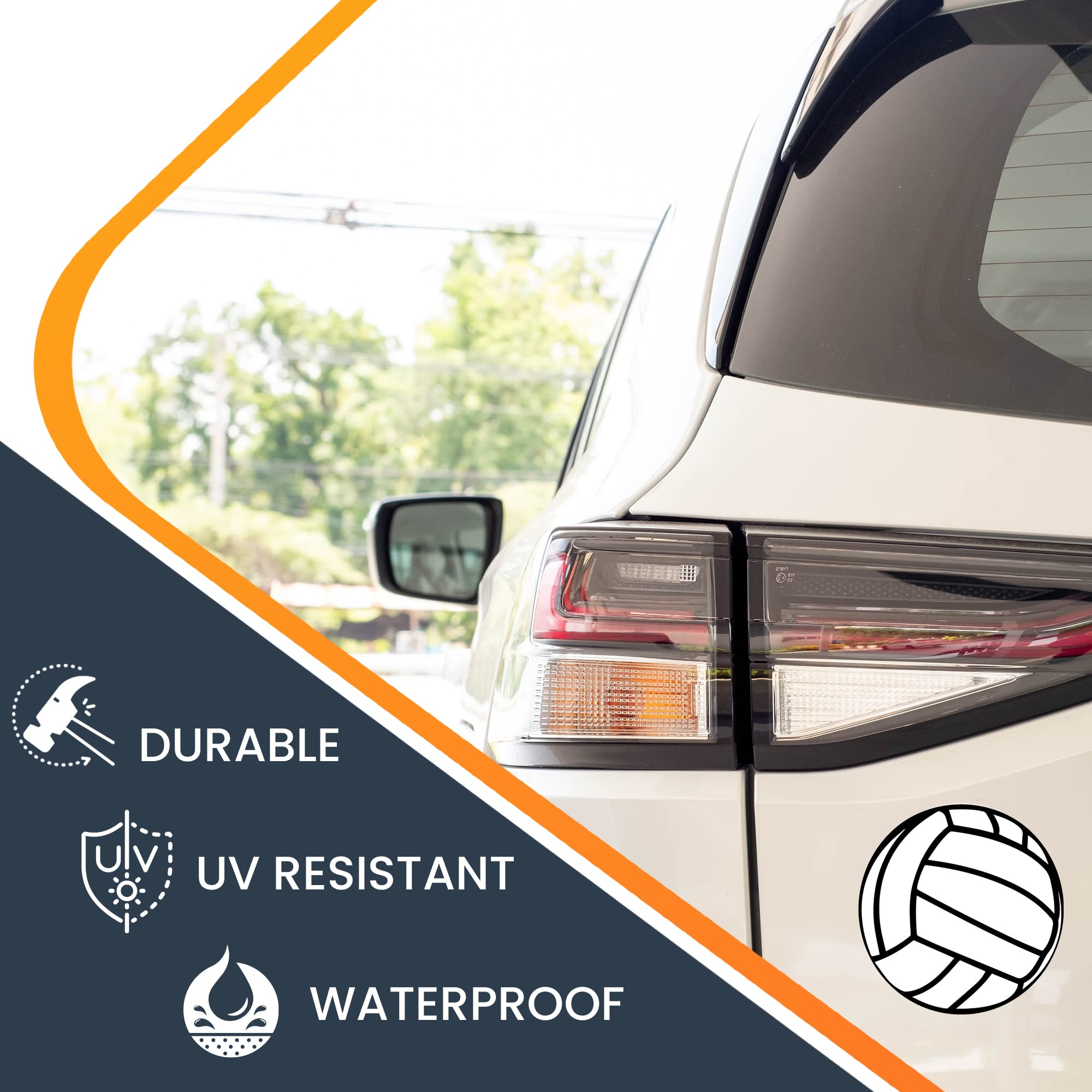 Volleyball Magnet Decal - 5 Inch Round White & Black Car Magnet for Vehicles, SUVs, Trucks - Volleyball Mom Gift - Perfect for Fridge, Locker & Metal Surfaces - Show Your Team Spirit at Games & Practice