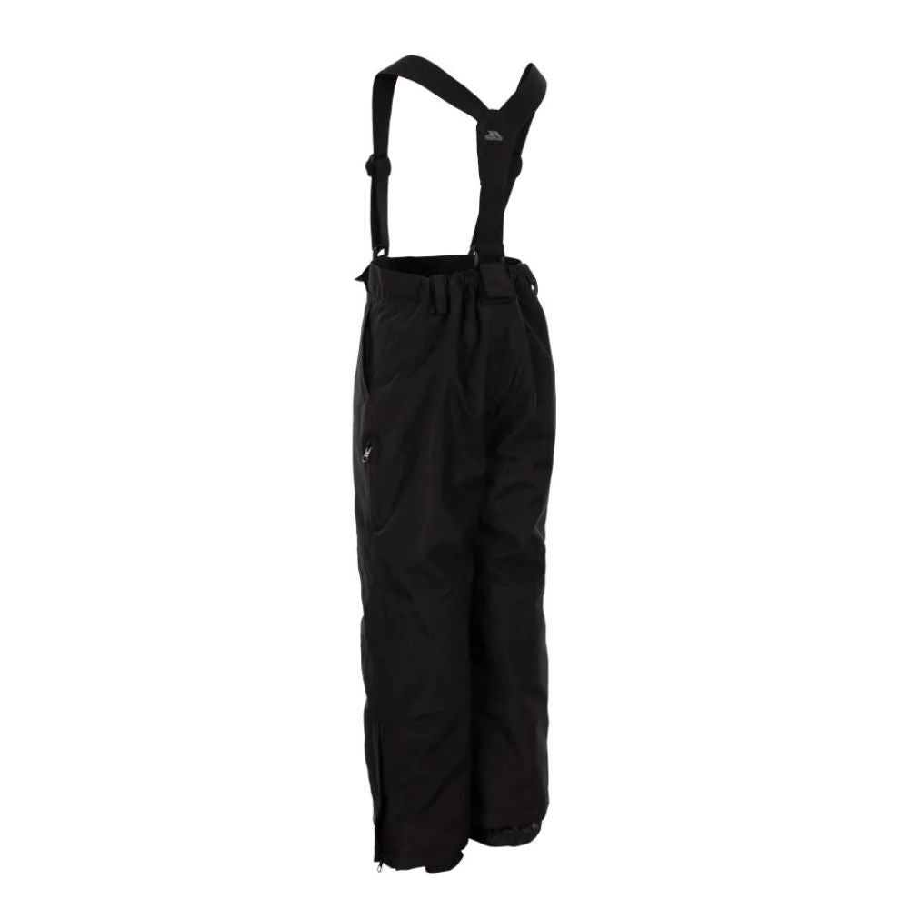 Trespass Rumi Kids Ski Pants - Waterproof Snow Pants for Boys & Girls, Insulated Winter Snowboarding Pants, Black - Perfect for Skiing, Snowboarding & Outdoor Winter Activities