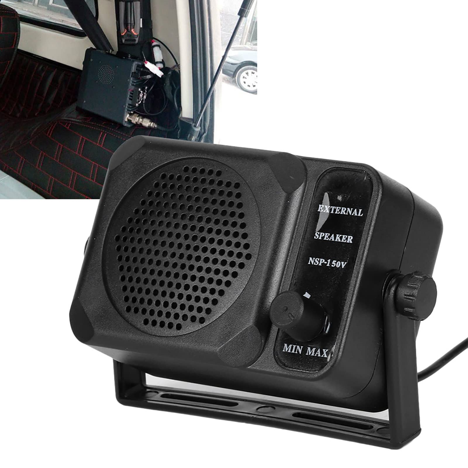 Car Speaker Mini External Speaker NSP-150V 2-Way Radio CB HF VHF UHF Transceiver Accessory with 3W Speakers for Car Truck Vehicle - Ideal for Mobile Communication and On-the-Go Connectivity